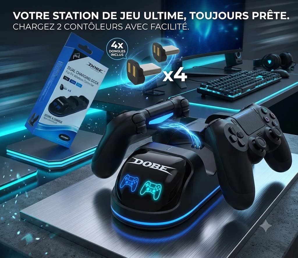 Station De Charge Dobe RGB Origenal
