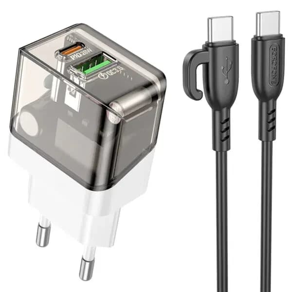 Chargeur BA80A Scenery 20W BOROFONE avec Câble Type-C vers Type-C
