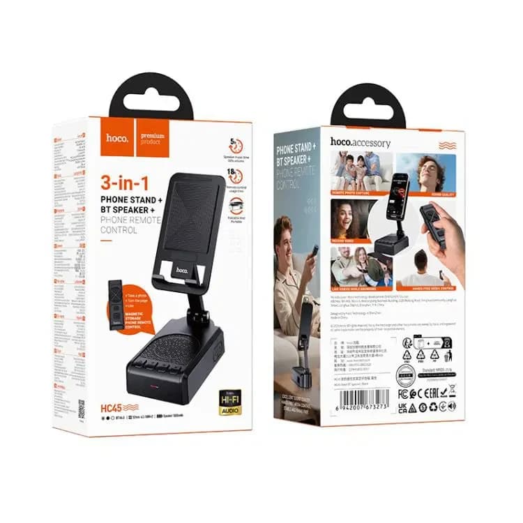 Support de Téléphone avec haut parleur Et Speaker + Telcomande HC45 HOCO